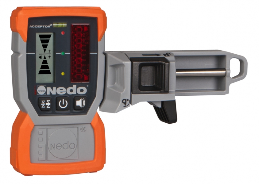 Přijímač laseru Nedo Acceptor 2 s hliníkovým držákem